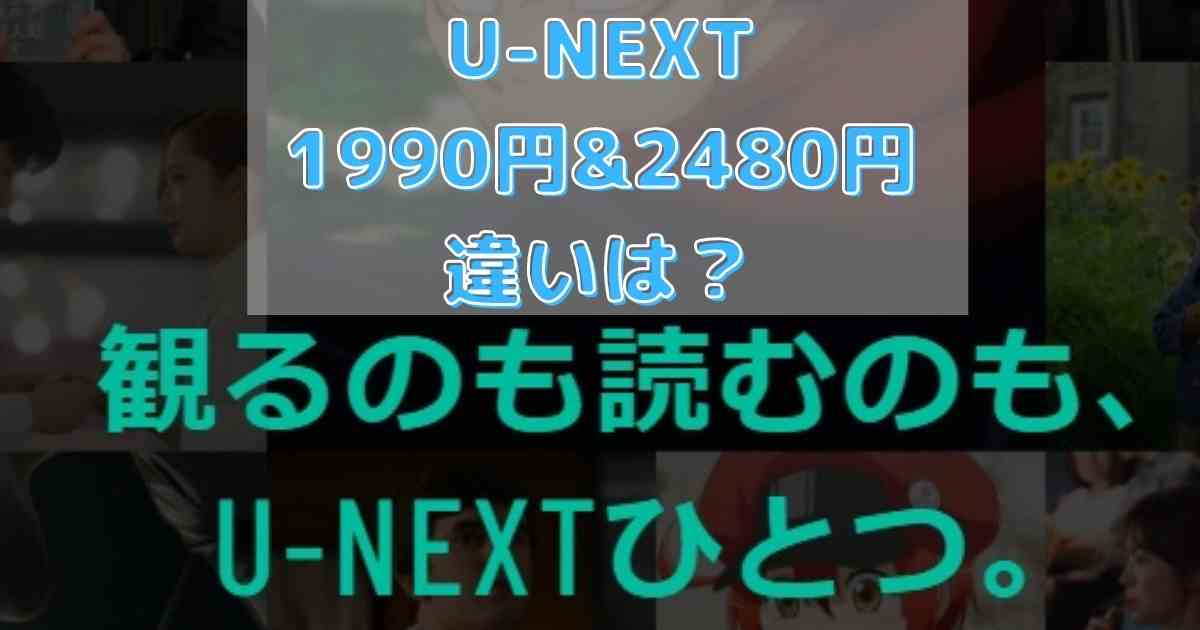 U-NEXT-1990円2480円-違いは？